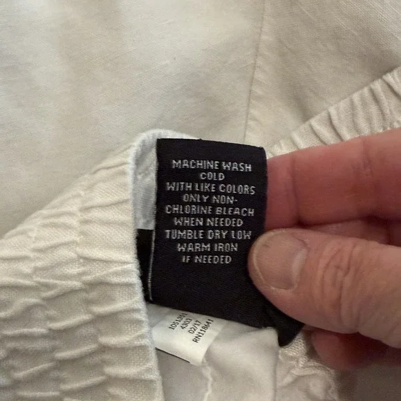 Lane Bryant Womens 22/24 Linen Blend Pants White Beach Coastal Resort Bohemian - Picture 10 of 10